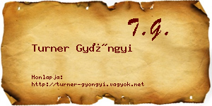 Turner Gyöngyi névjegykártya